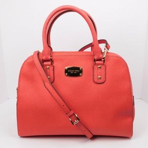 Michael Kors Dome Saffiano Leather Satchel Handbag